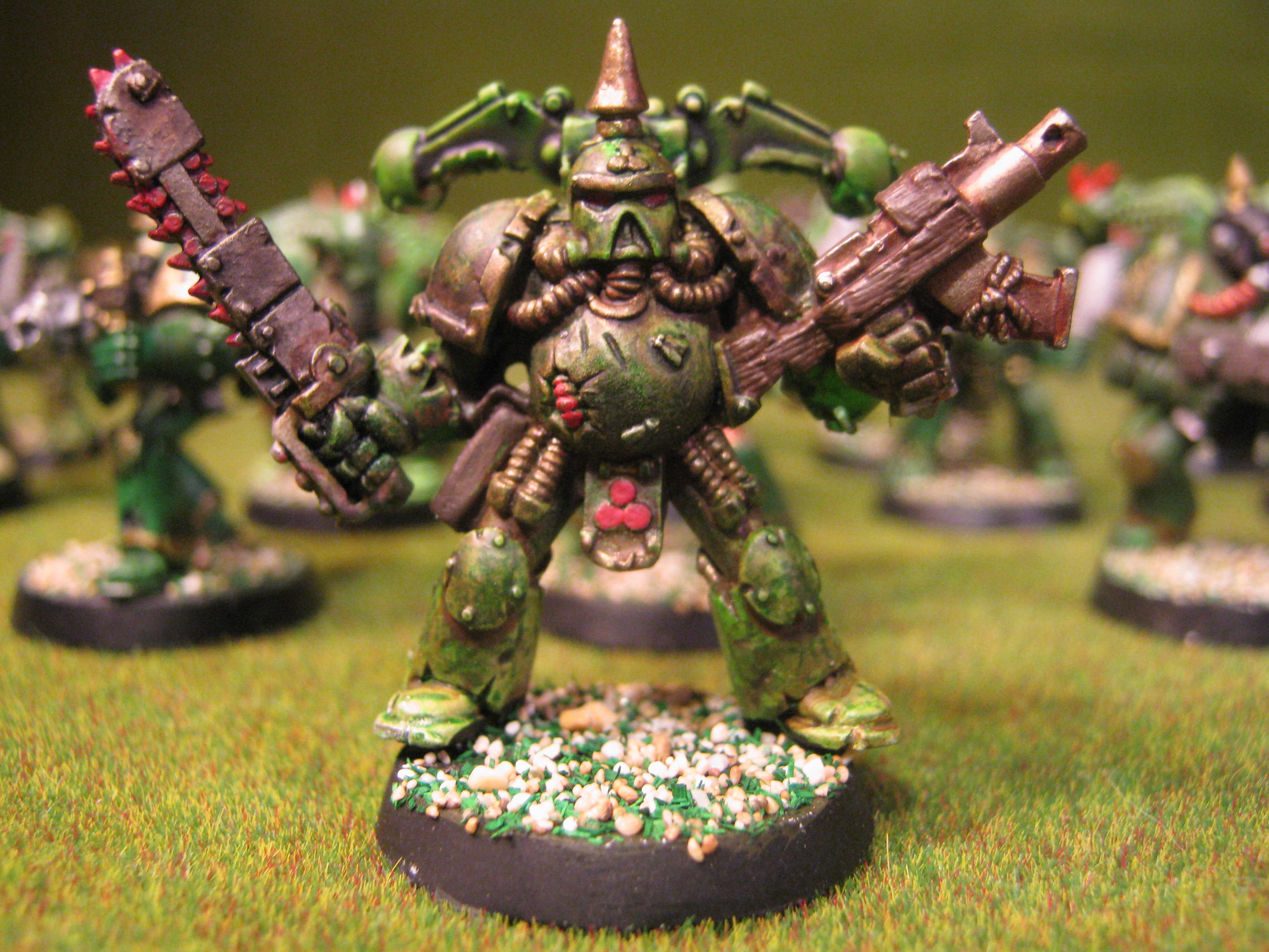 Chaos Space Marines, Death Guard, Nurgle, Plague Marines, Warhammer 40,000 aspiring_champion